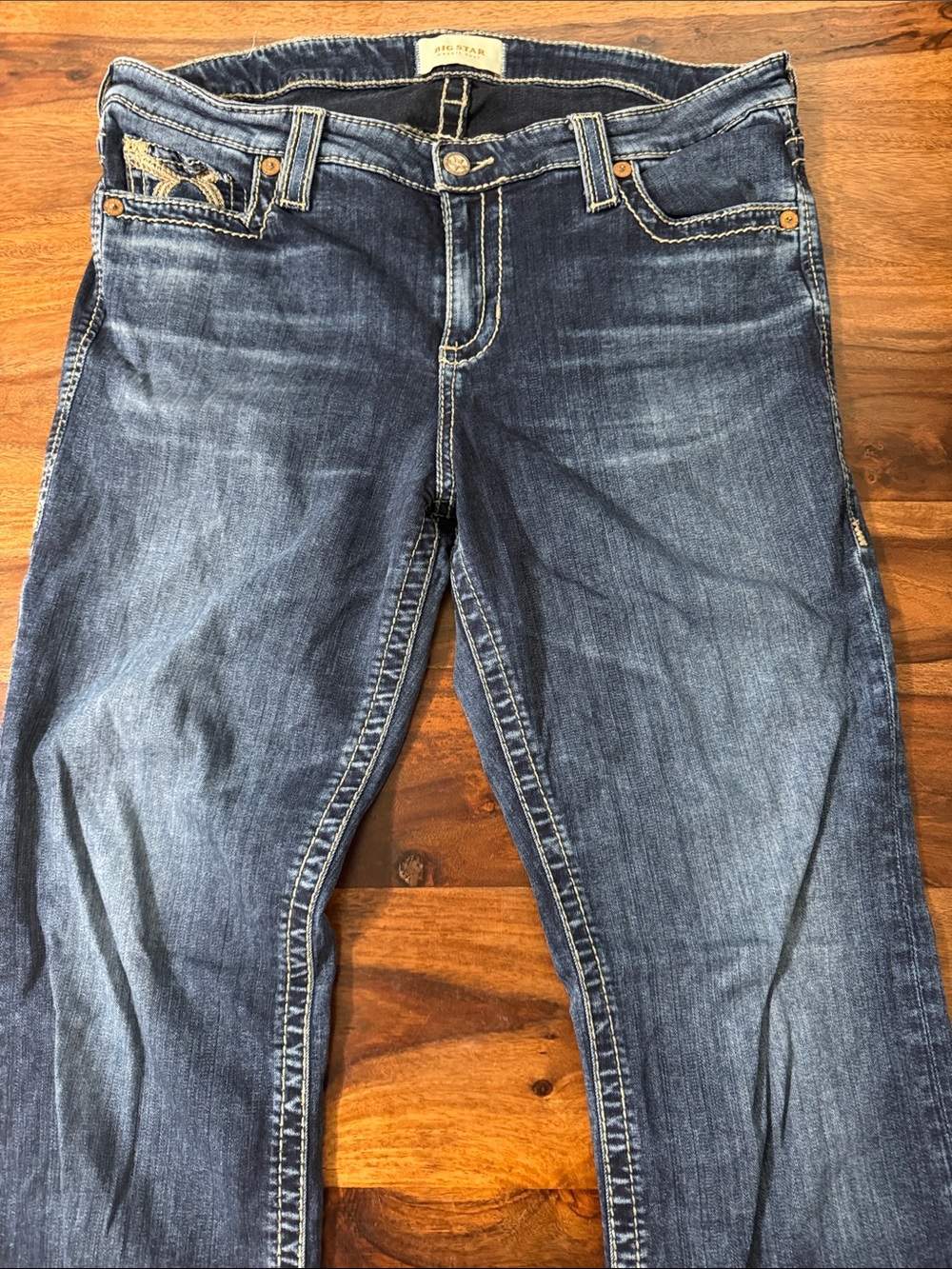 Big Star Women's Straight Leg Jeans in Denim Blue